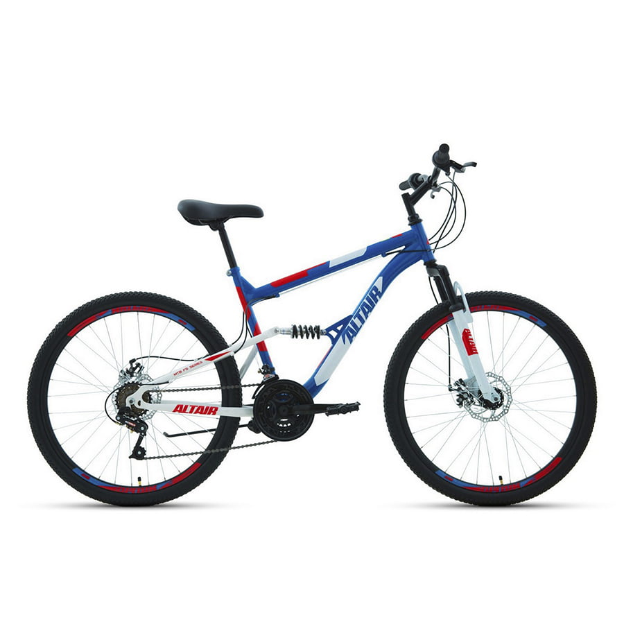 Велосипед 26' Altair MTB FS 26 2.0 D 18 ск Синий/Красный 2022 г
